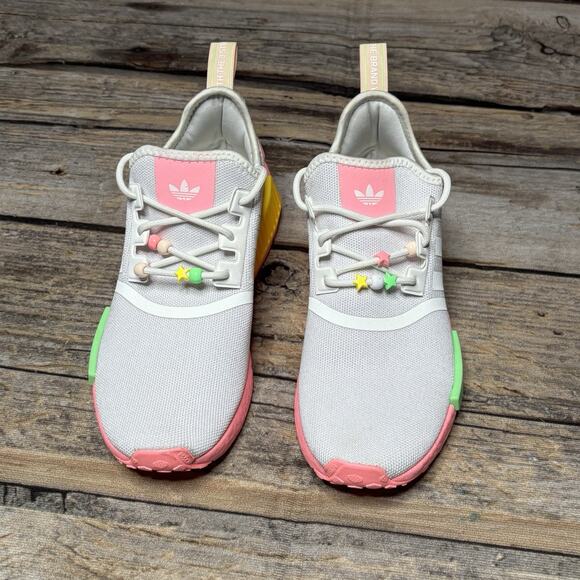 Adidas NMD_R1 J "White Beam Pink" Youth Size 7 / Womens Size 8.5 Sneakers - Picture 2 of 10